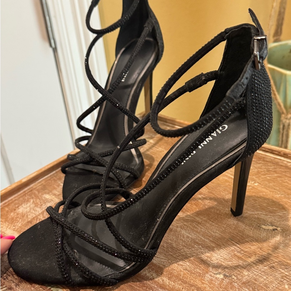 Gianni Bini Black Strappy Heels